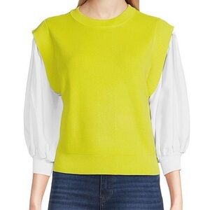 NEW! DKNY Mixed Media Sweater